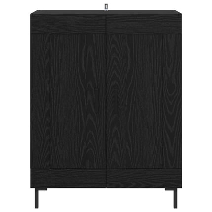 Sideboard Sort eg 69,5 x 34 x 90 cm Ingeniørt træ og jern