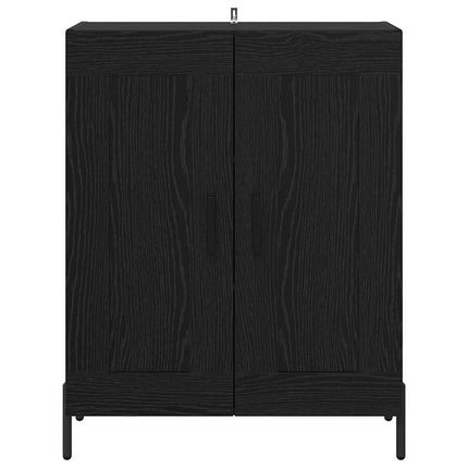 Sideboard Sort eg 69,5 x 34 x 90 cm Ingeniørt træ og jern