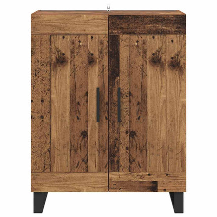 Sideboard Gammelt træ 69,5 x 34 x 90 cm Ingeniørt træ og jern