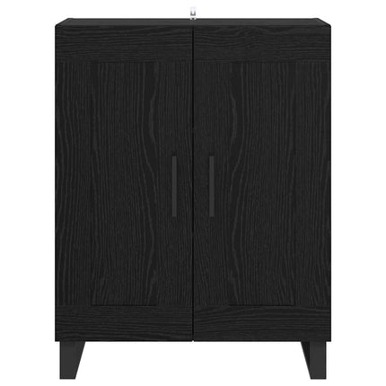 Sideboard Sort eg 69,5 x 34 x 90 cm Ingeniørt træ og jern