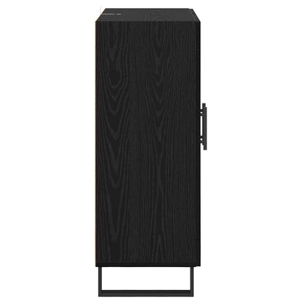 Sideboard Sort eg 69,5 x 34 x 90 cm Ingeniørt træ og jern