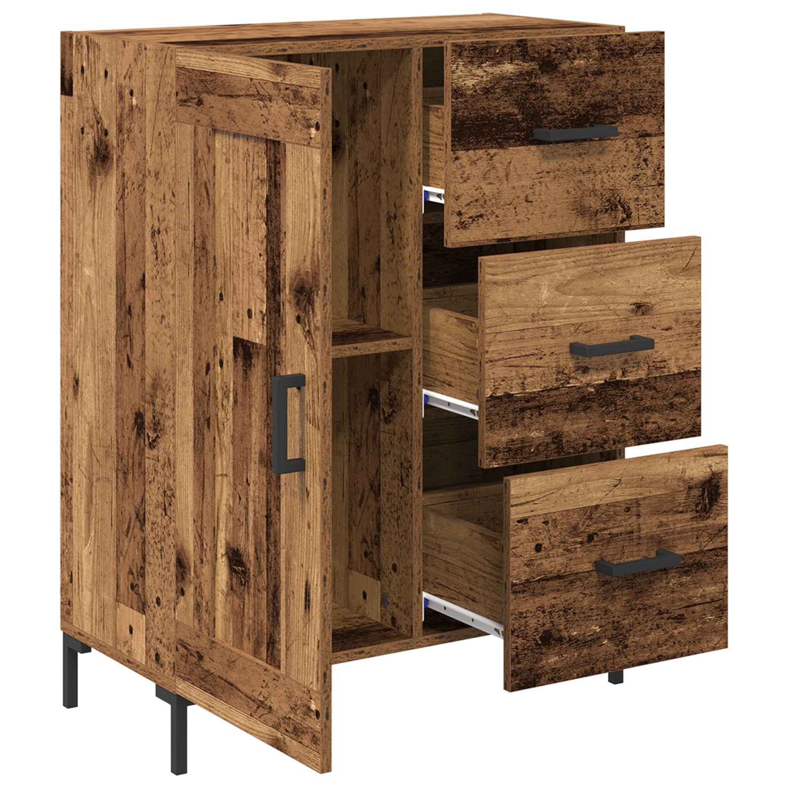 Sideboard Gammelt træ 69.5 x 34 x 90 cm Konstrueret træ