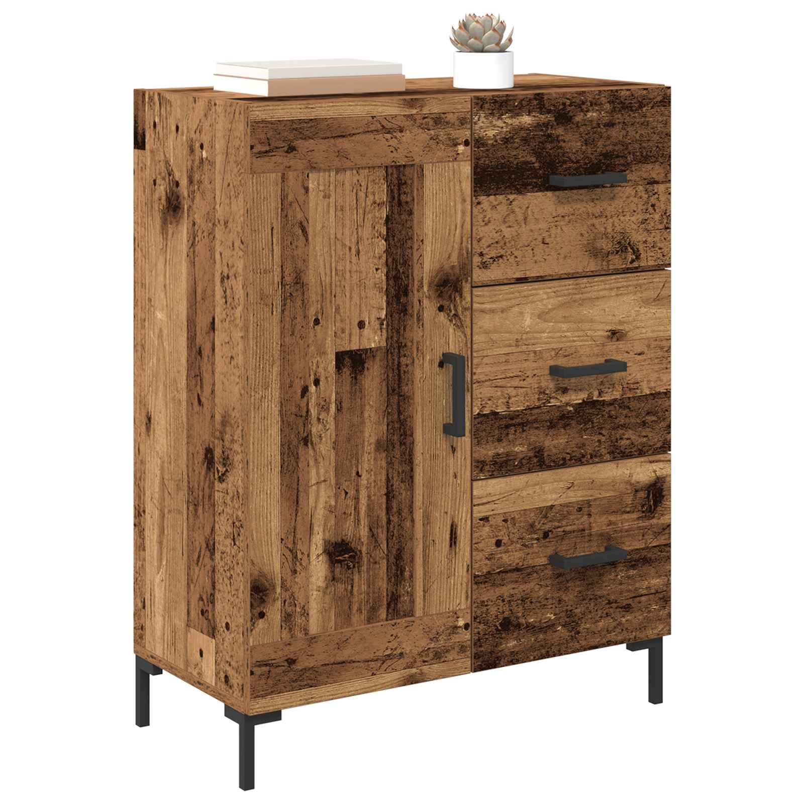 Sideboard Gammelt træ 69.5 x 34 x 90 cm Konstrueret træ