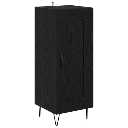 Sideboard Sort eg 34,5 x 34 x 90 cm Ingeniørt træ og jern