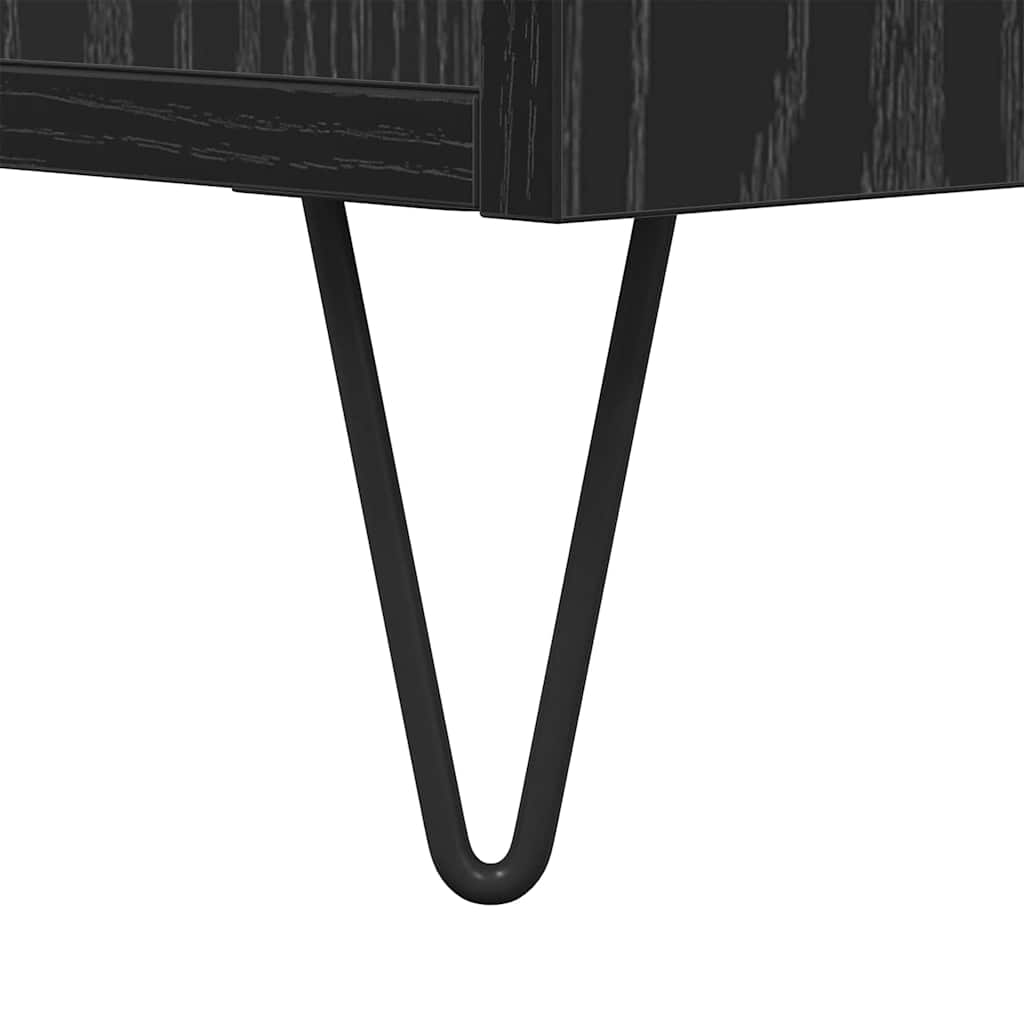 Sofabord Sort eg 80 x 80 x 36.5 cm Konstrueret træ