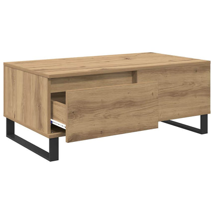 Sofabord Artisan Egetræ 90 x 50 x 36,5 cm Konstrueret træ