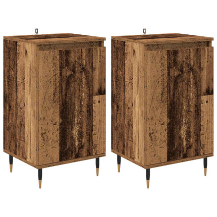 Sideboard 2 pcs Gammelt træ 40 x 35 x 70 cm
