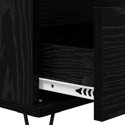 Sideboard Sort eg 40 x 35 x 70 cm Ingeniørt træ og jern