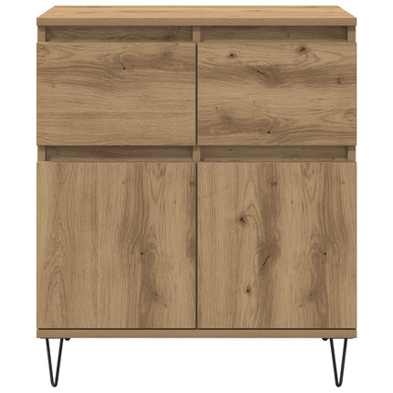 Sideboard Artisan Egetræ 60 x 35 x 70 cm Ingeniørt træ og jern