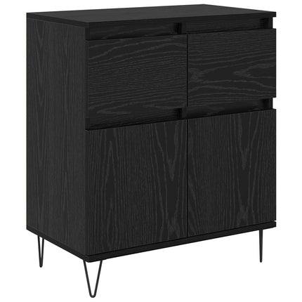 Sideboard Sort eg 60 x 35 x 70 cm Ingeniørt træ og jern