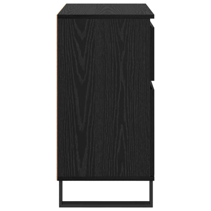 Sideboard Sort eg 60 x 35 x 70 cm Ingeniørt træ og jern