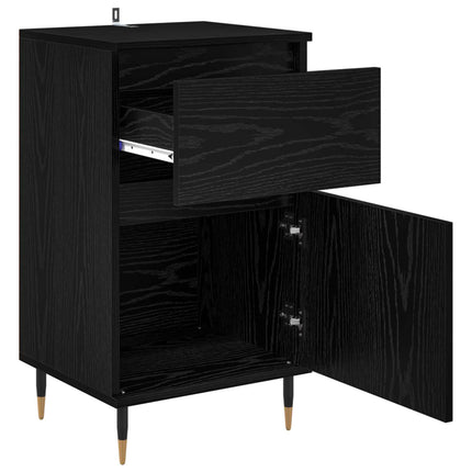 Sideboard Sort eg 40 x 35 x 70 cm Ingeniørt træ og jern