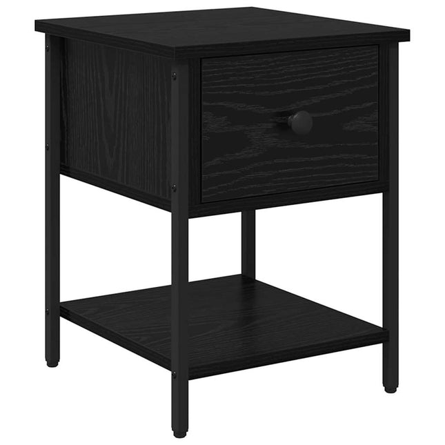 Sengebord Sort eg 34 x 35,5 x 45 cm Konstrueret træ