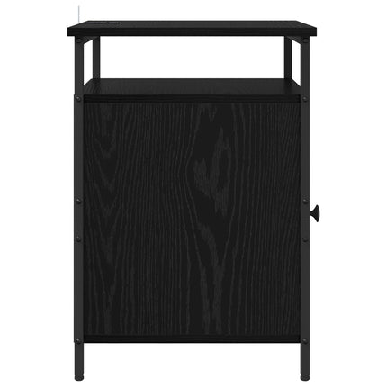 Natskab 2 pcs Sort eg 40 x 42 x 60cm Konstrueret træ