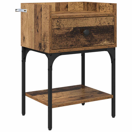 Sengebord Gammelt træ 40 x 29 x 60 cm Konstrueret træ