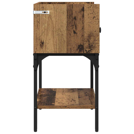 Sengebord 2 stk. Gammelt træ 40 x 29 x 60 cm Konstrueret træ