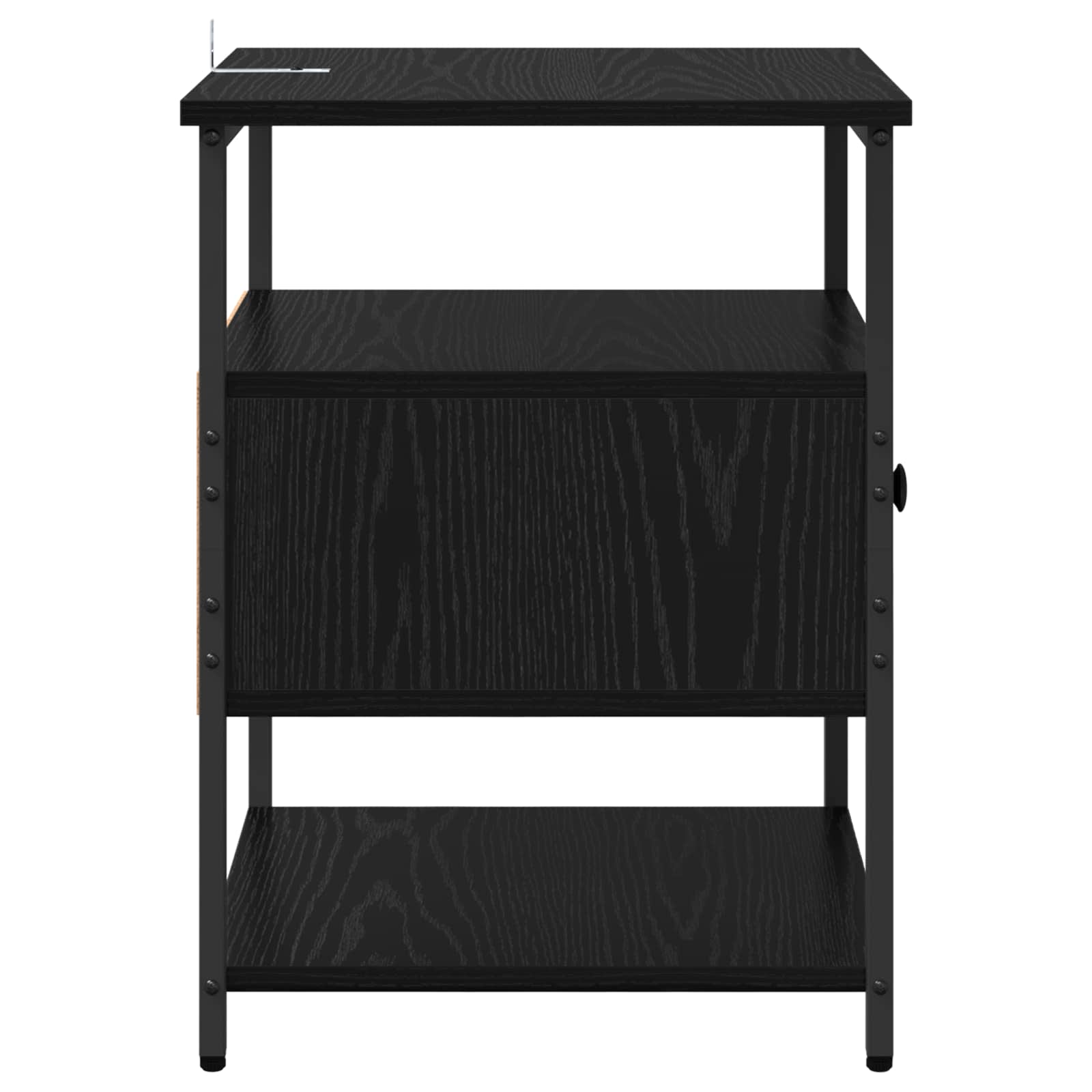 Natskab 2 pcs Sort eg 40 x 42 x 56 cm Konstrueret træ