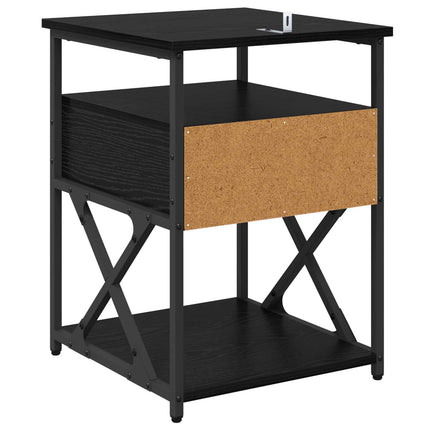 Natskab 2 stk. Sort eg 40 x 42 x 55 cm Konstrueret træ