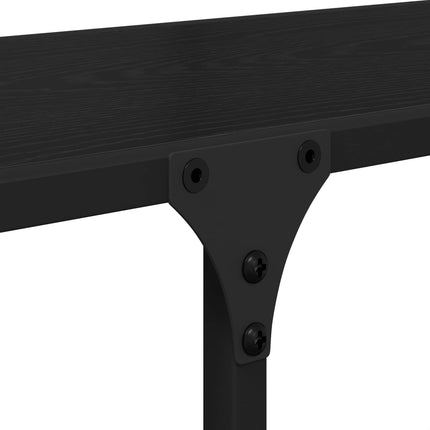 Bogreol 9 niveauer 100 x 32 x 170 cm Konstrueret træ Sort eg