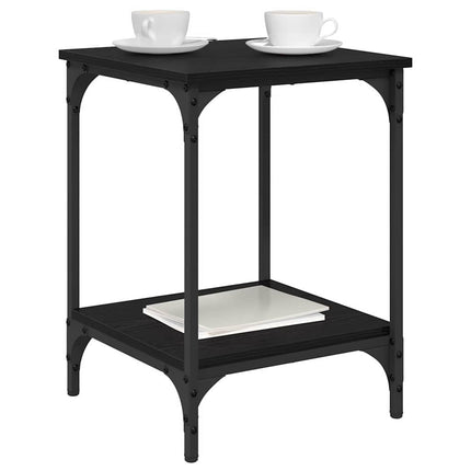 Sofabord Sort eg 40 x 40 x 55 cm Konstrueret træ