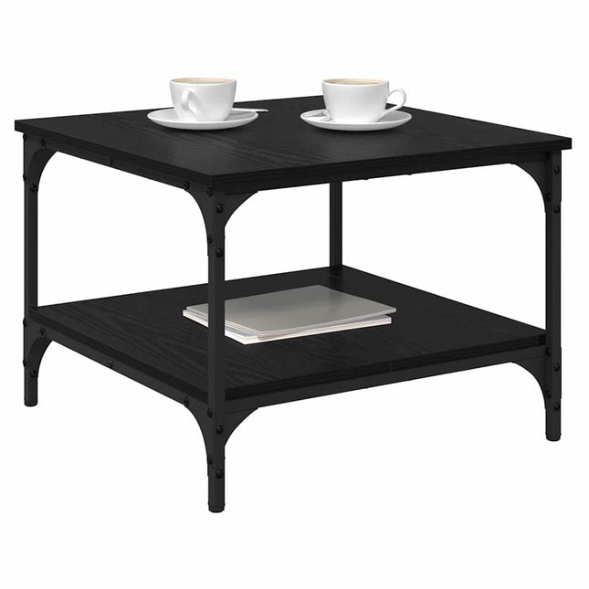 Sofabord Sort eg 55 x 55 x 40 cm Konstrueret træ
