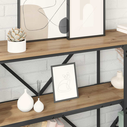 Konsolbord Artisan Egetræ 160 x 30 x 75 cm Konstrueret træ