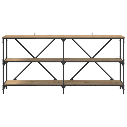 Konsolbord Artisan Egetræ 160 x 30 x 75 cm Konstrueret træ