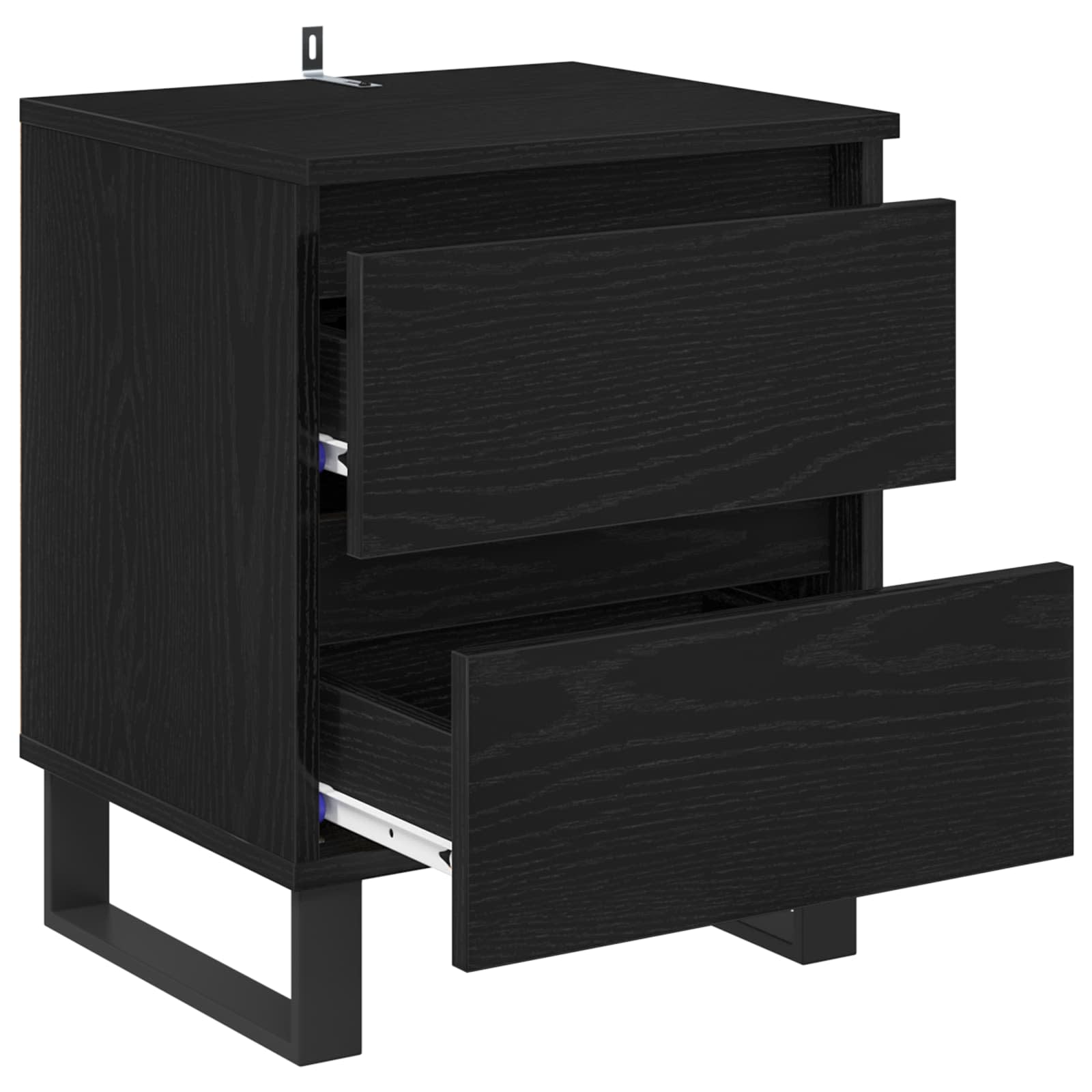 Natskab 2 pcs Sort eg 40 x 35 x 50 cm Konstrueret træ