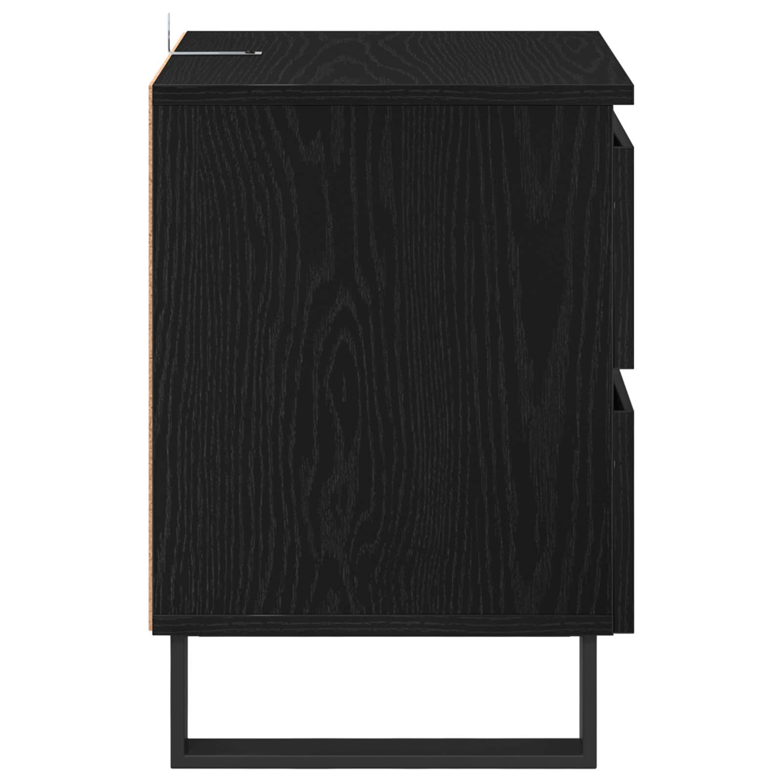 Natskab 2 pcs Sort eg 40 x 35 x 50 cm Konstrueret træ