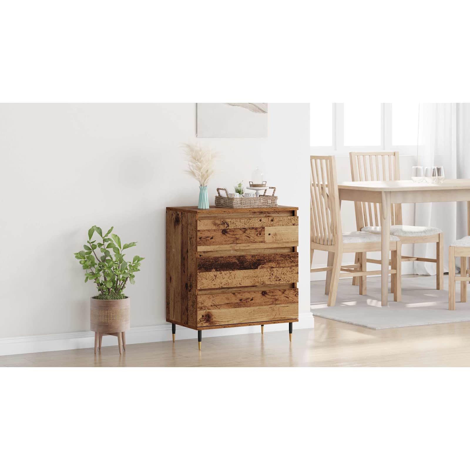 Sideboard Gammelt træ 60 x 35 x 70 cm Konstrueret træ