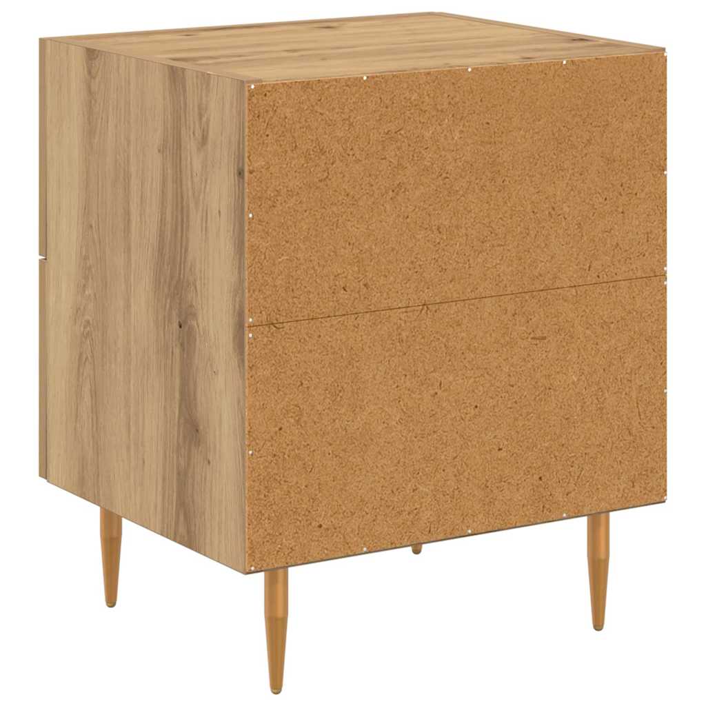 Natskab 2 pcs Artisan Egetræ 40 x 35 x 47,5 cm Konstrueret træ