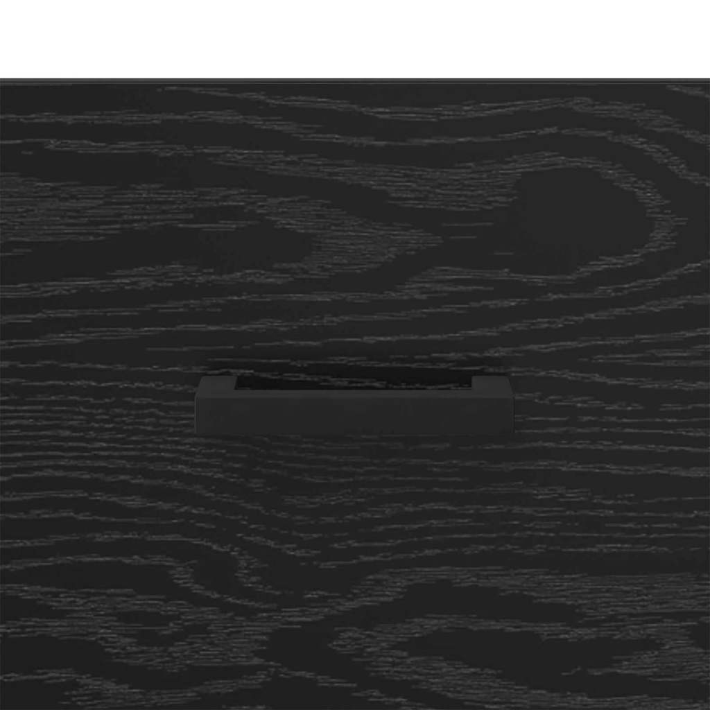 Natskab med skuffe Sort eg 40 x 35 x 47,5 cm Konstrueret træ