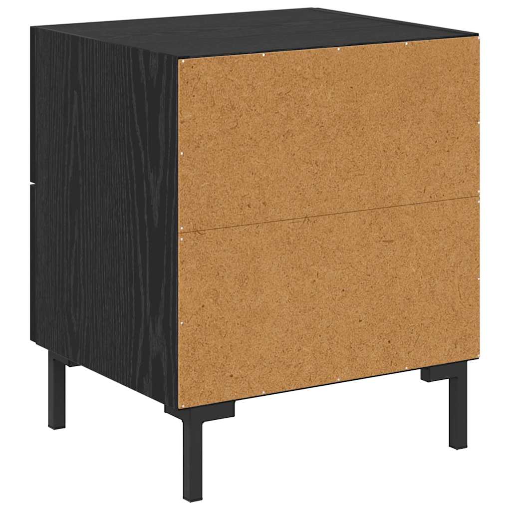 Natskab med skuffe Sort eg 40 x 35 x 47,5 cm Konstrueret træ