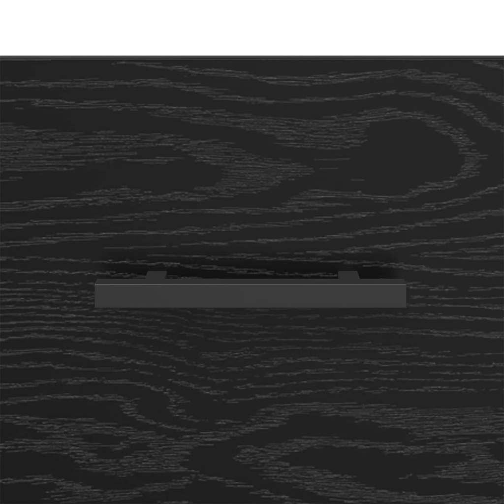 Natskab med skuffe Sort eg 40 x 35 x 47,5 cm Konstrueret træ