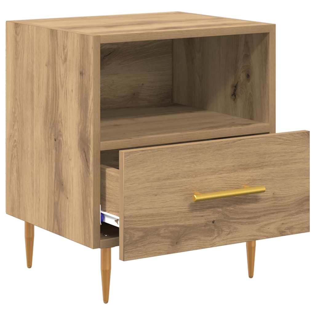 Sengebord med skuffe Brun 40 x 35 x 47,5 cm Konstrueret træ