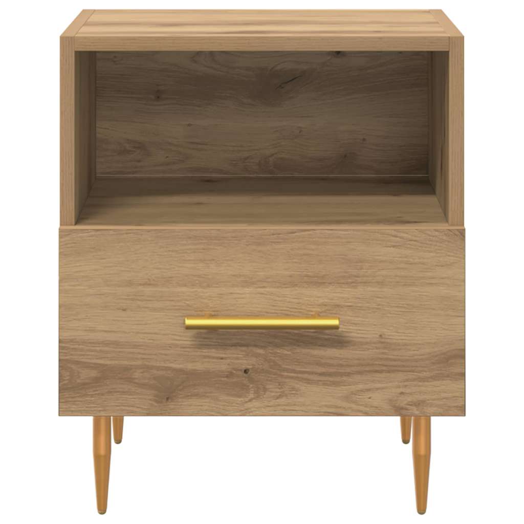Sengebord med skuffe Brun 40 x 35 x 47,5 cm Konstrueret træ