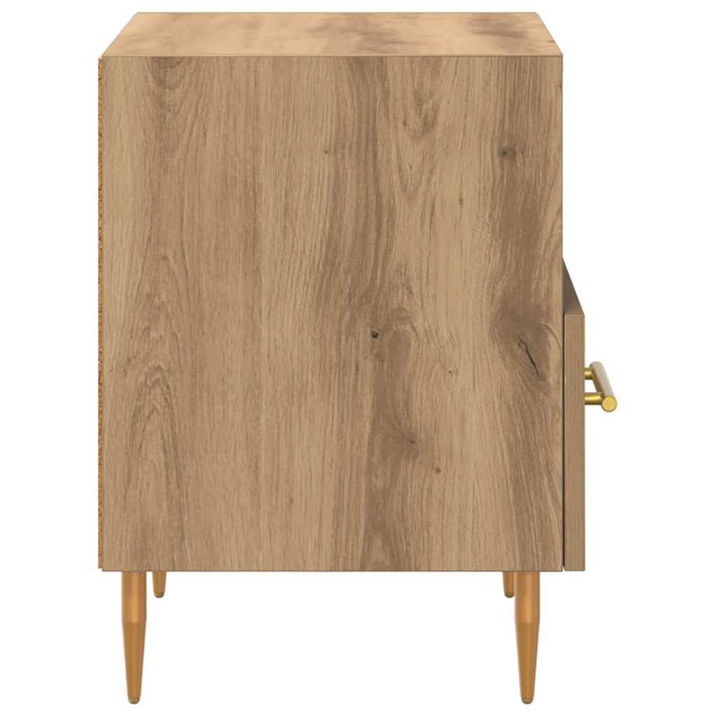 Sengebord med skuffe Brun 40 x 35 x 47,5 cm Konstrueret træ