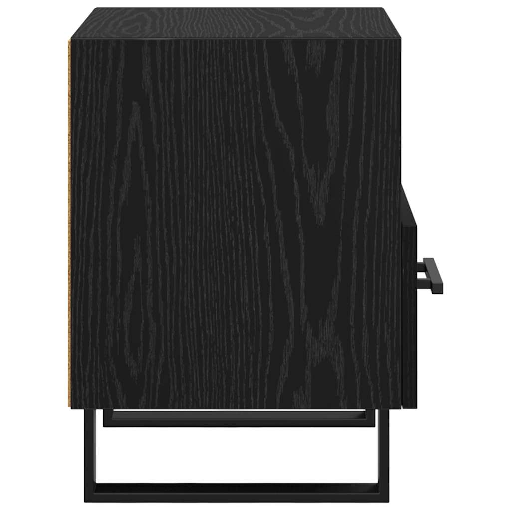 Natskab med skuffe Sort eg 40 x 35 x 47,5 cm Konstrueret træ