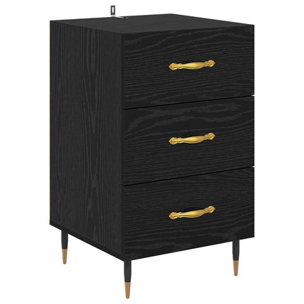 Natskab Sort eg 40 x 40 x 66 cm Konstrueret træ