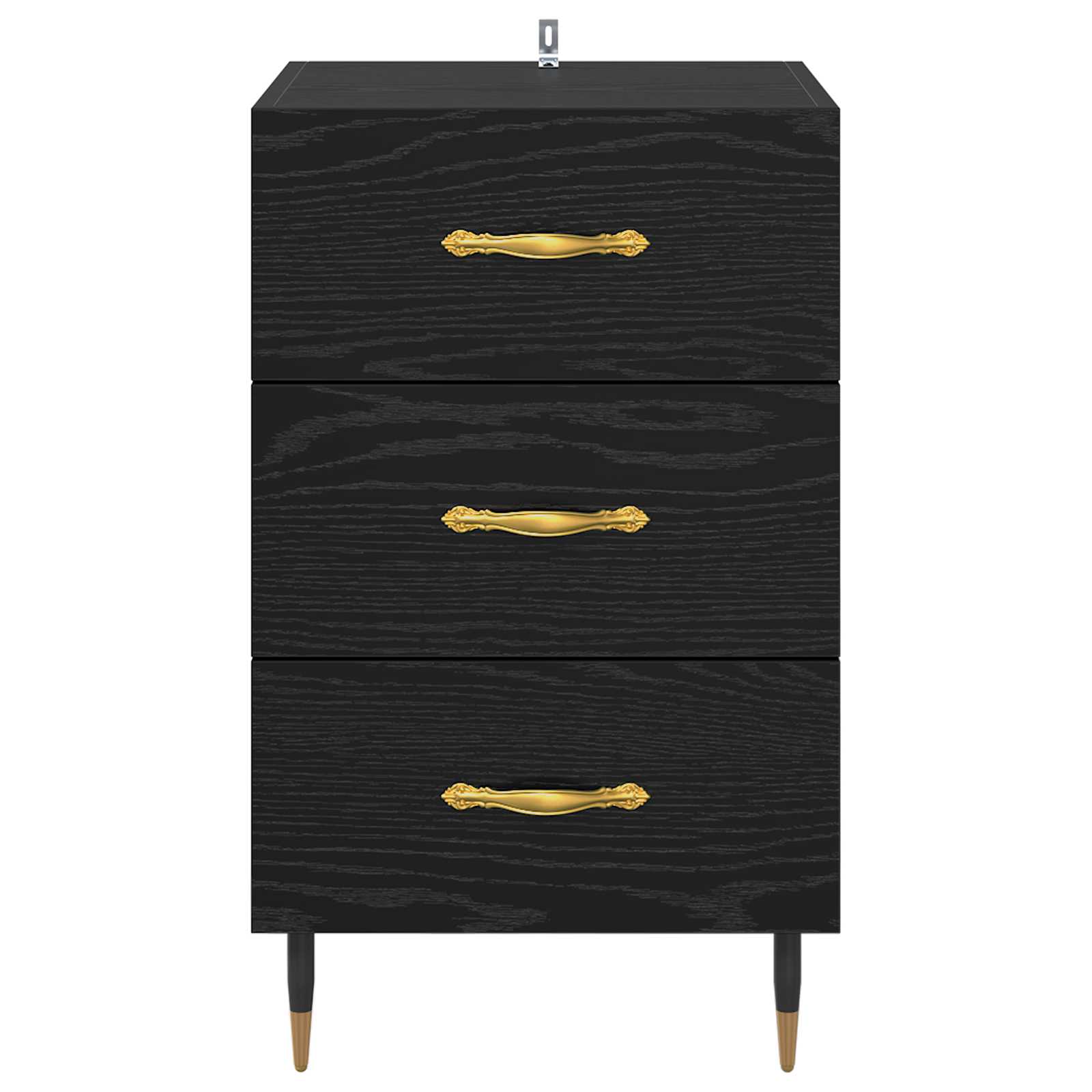 Natskab med skuffe Sort eg 40 x 40 x 66 cm Konstrueret træ