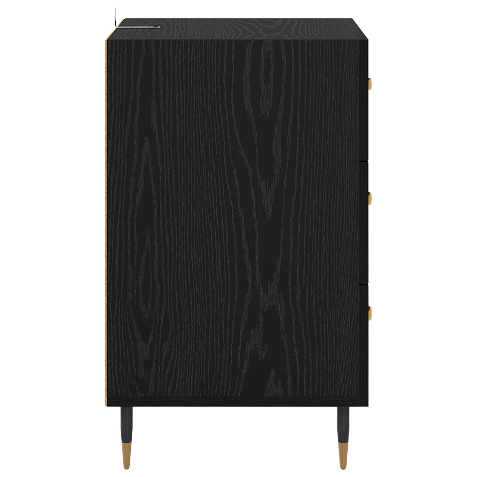 Natskab med skuffe Sort eg 40 x 40 x 66 cm Konstrueret træ