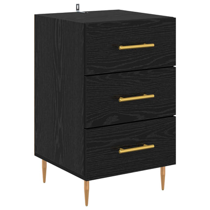 Natskab Sort eg 40 x 40 x 66 cm Konstrueret træ