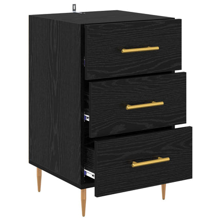 Natskab Sort eg 40 x 40 x 66 cm Konstrueret træ