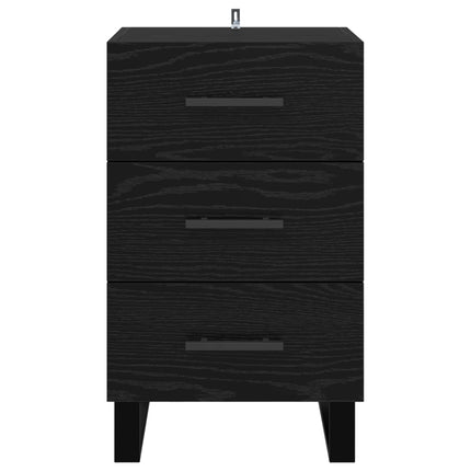Natskab Sort eg 40 x 40 x 66 cm Konstrueret træ