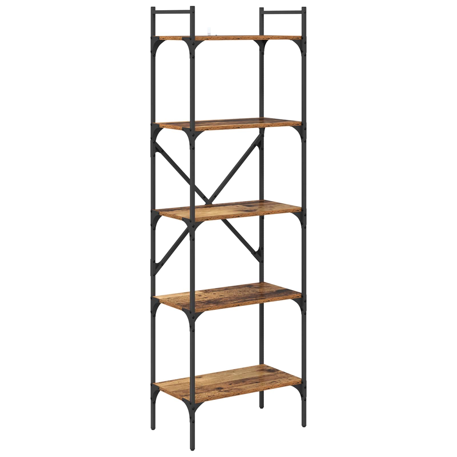 Bogreol Gammelt træ 56 x 32 x 174 cm Konstrueret træ