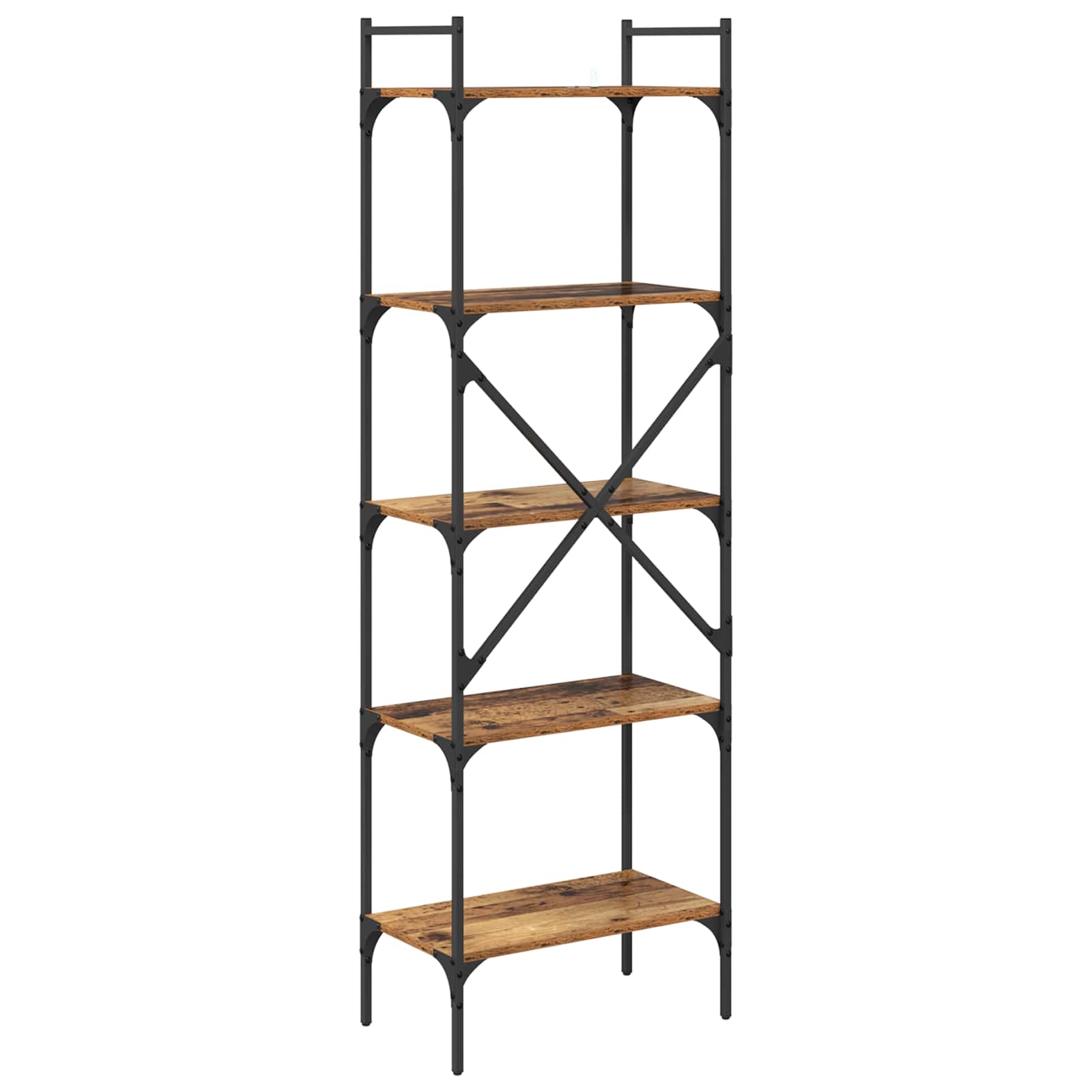 Bogreol Gammelt træ 56 x 32 x 174 cm Konstrueret træ