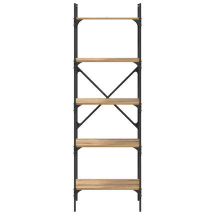 Bogreol 5 niveauer 56 x 32 x 174 cm Konstrueret træ