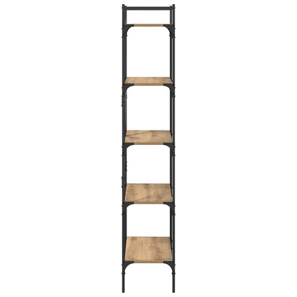 Bogreol 5 niveauer 56 x 32 x 174 cm Konstrueret træ