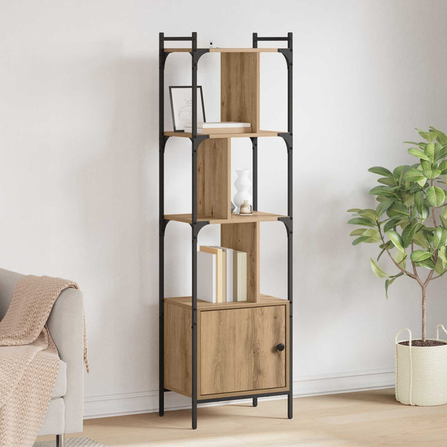 Bogreol 6 niveauer 44,5 x 30 x 154,5 cm Konstrueret træ