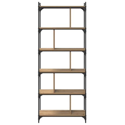 Bogreol 5 niveauer 76 x 32 x 192 cm Konstrueret træ artisan eg